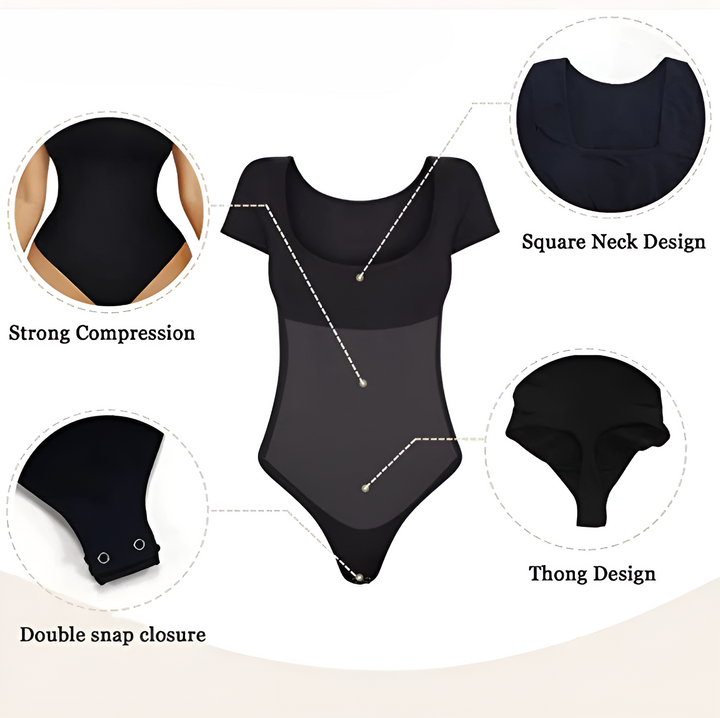 Square Neck Shaping Bodysuit