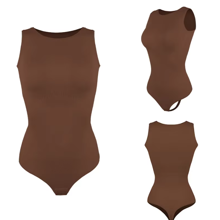 Tummy Control Bodysuit – Seamless Racerback Shaper
