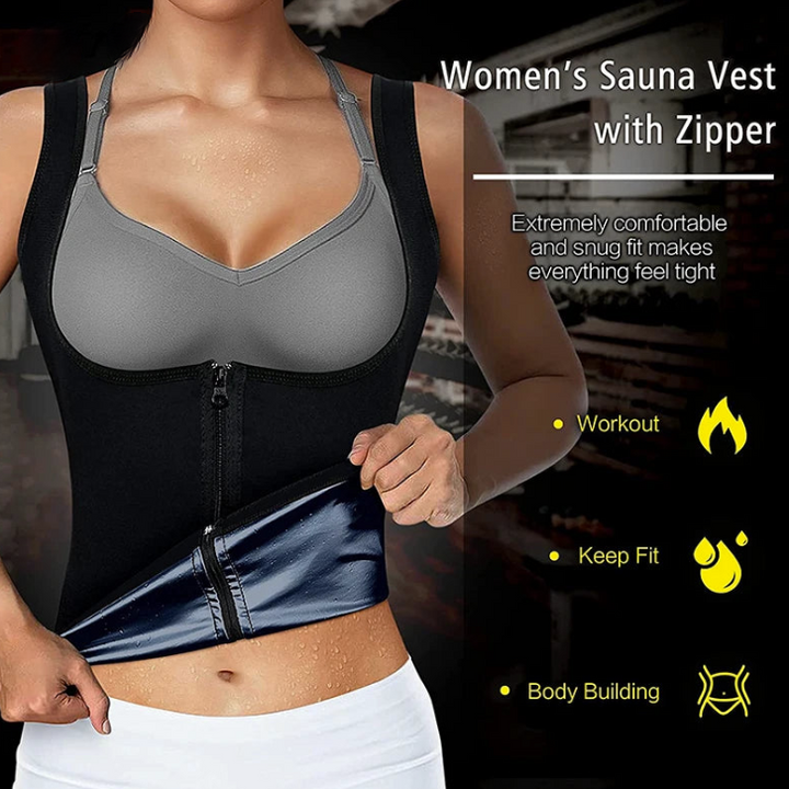 Sauna Slimming Vest with Zipper Sweat