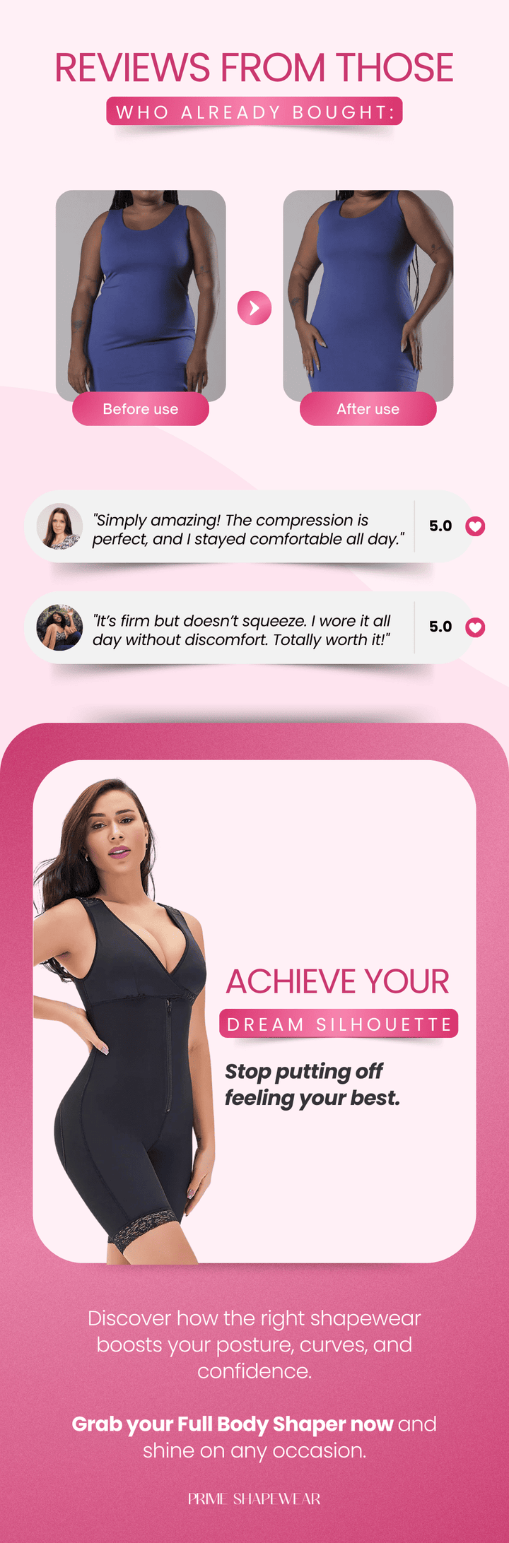 Full Body Shaper – Tummy Control & Lift