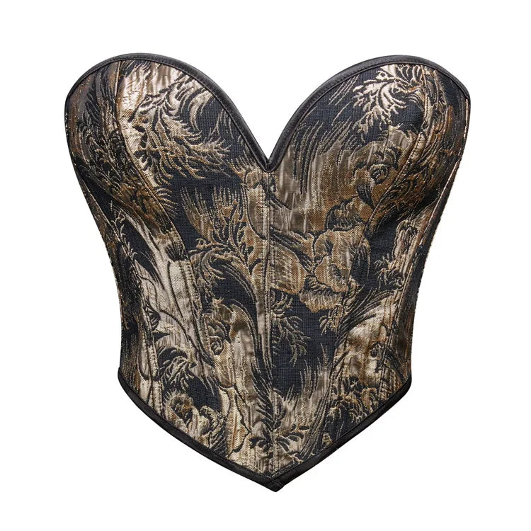 Corset romantique fleuri – Overbust sculptant floral