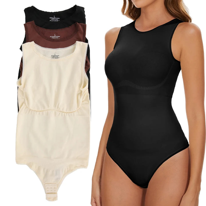 Tummy Control Bodysuit – Seamless Racerback Shaper