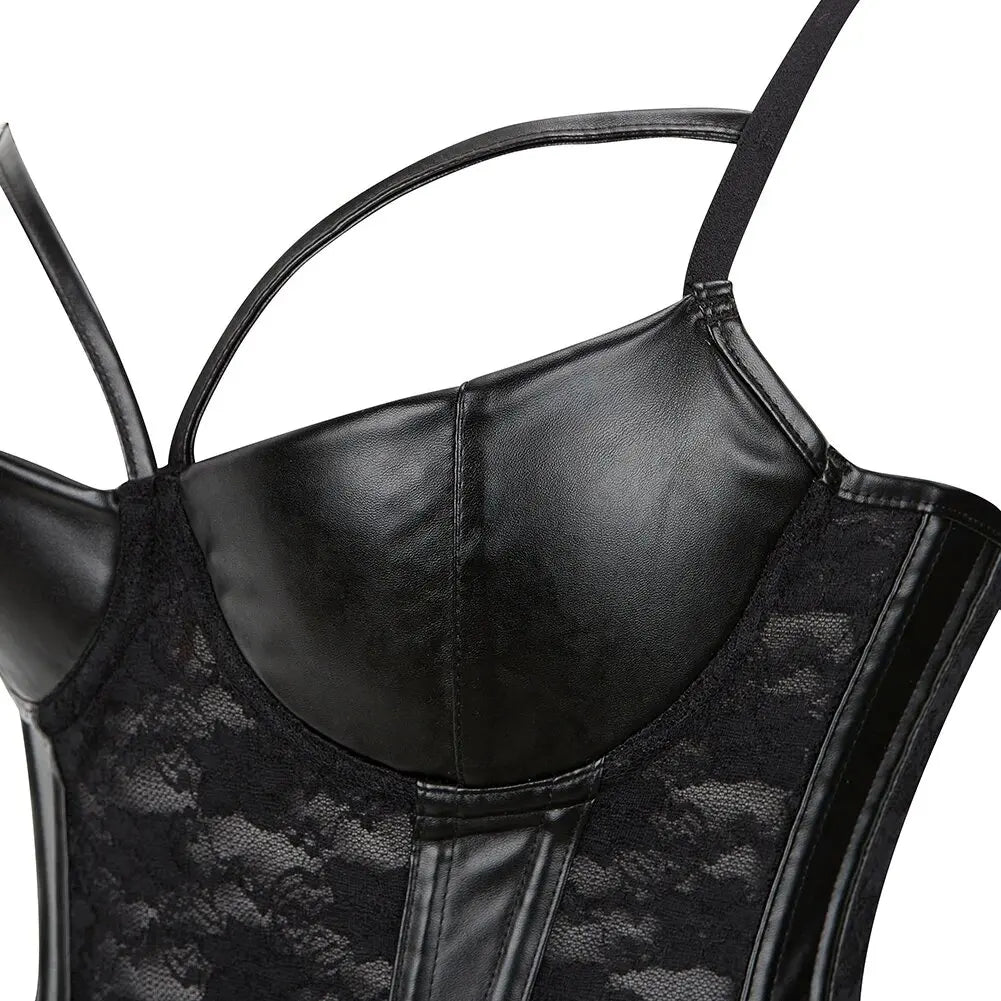 Edgy Elegance Korsett – Elegantes Lederdesign