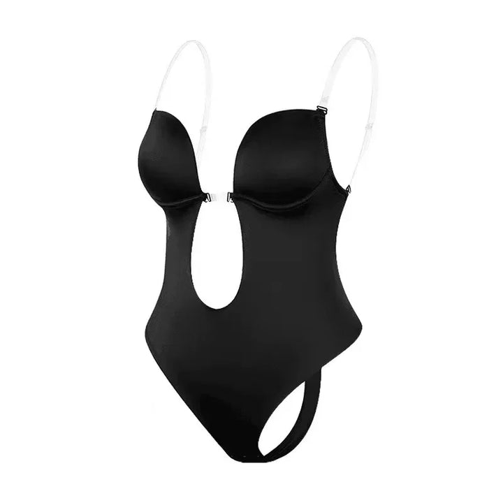 Elegance Contour Bodysuit – Deep V-Neck Shapewear